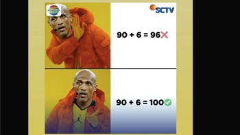 Hitungan lain 90+6=100 Foto: X.com