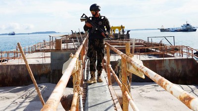 Penampakan Kapal Singapura Kena Ciduk Nyolong Pasir