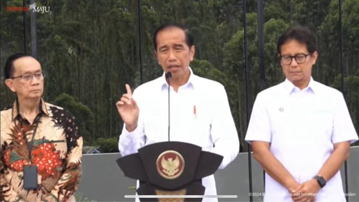 Presiden Jokowi meresmikan RS di IKN (tangkapan layar)