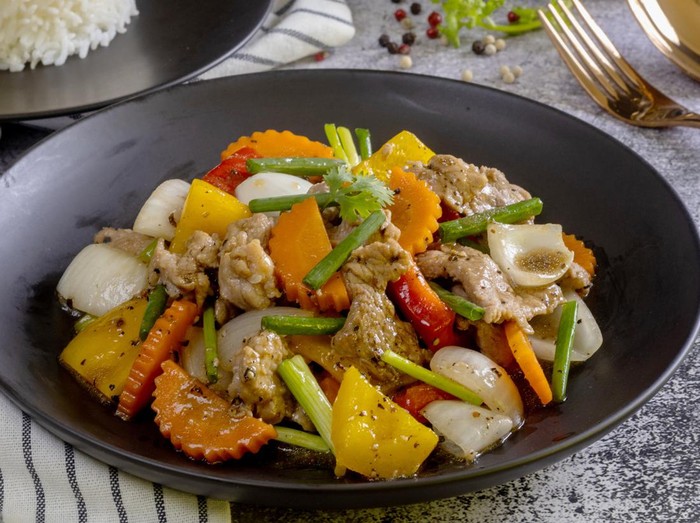 Resep Tumis Daging dan Sayuran Lada Hitam