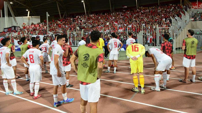 Timnas Indonesia usai melawan Bahrain di Kualifikasi Piala Dunia 2026.