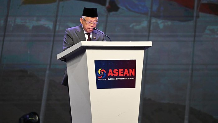 Wakil Presiden Ma’ruf Amin bicara dalam Forum ASEAN-Indo-Pasifik (AIPF) di Vientiane, Laos (dok Setwapres).