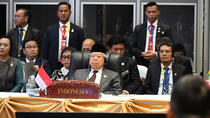 Wapres Maruf Amin dalam forum Konferensi Tingkat Tinggi (KTT) ke-79 ASEAN-PBB di Laos (dok. Setwapres)
