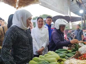 Khofifah Blusukan ke Pasar Templek Blitar Pantau Stabilitas Harga