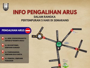 Ada Peringatan Pertempuran 5 Hari di Semarang, Jalur Arah Tugu Muda Dialihkan
