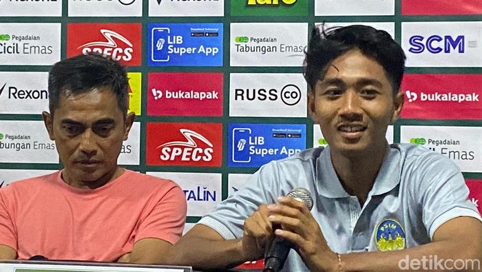 Jumpa pers PSIM Jogja usai mengalahkan Persikas Subang, Sabtu (12/10/2024).