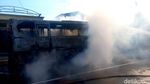 Bus Terbakar di Jalan Poros Nasional Lamongan