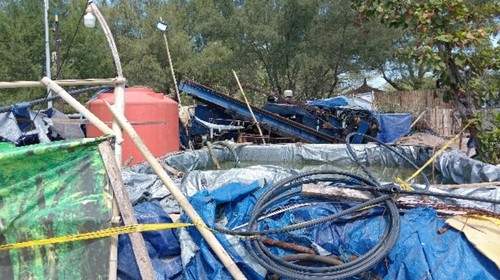 Lokasi limbah PT TCN di Gili Meno. (Humas Walhi NTB)