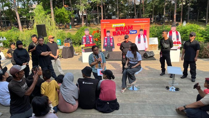 Pramono Anung di Tebet Eco Park, Jakarta Selatan