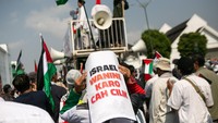 Aksi ini untuk mendukung perjuangan rakyat Palestina. 