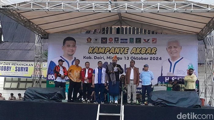 Bobby Nasution saat sambutan di Kabupaten Dairi (Nizar Aldi/detikSumut)
