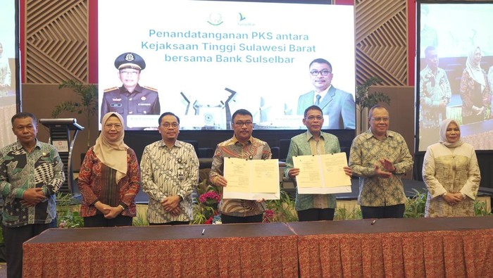 Penandatanganan PKS Antara Kejaksaan Tinggi Sulawesi Barat Bersama PT Bank Sulselbar.
