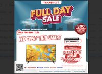 Smart LED TV 50 UHD Diskon Besar-besaran di Transmart Full Day Sale