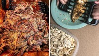 Walaupun terlihat mudah, menyuwir daging ayam juga membosankan. Alat yang mirip jari X-men ini akan mempermudah mencacah daging ayam. Foto: Bored Panda