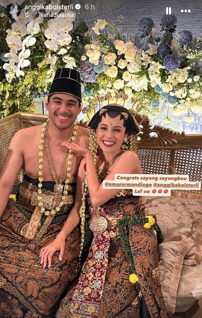 Sebelum resmi menikah Anggika dan anak petinggi BUMN itu juga sudah menjalani serangkaian acara jelang pernikahan, seperti lamaran, pemotretan prewedding, dan pengajian. Foto: Instagram/@anggikabolsterli