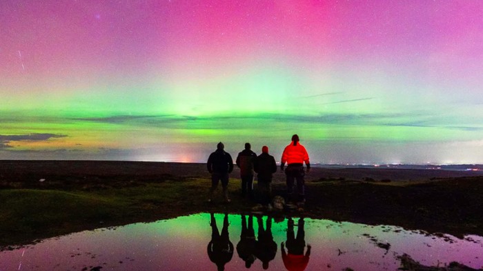 Aurora berwarna-warni terlihat di wilayah Amerika Serikat (AS) seperti Alabama dan California Utara, jauh di selatan daripada biasanya.