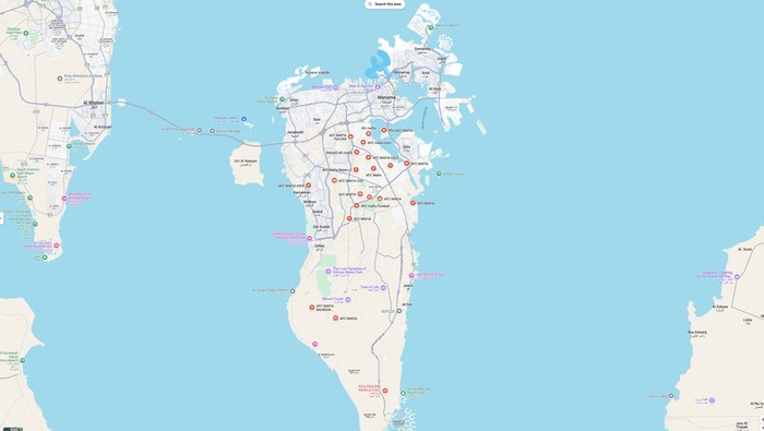 Google Maps Bahrain dipenuhi AFC Mafia
