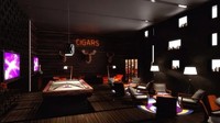 Penthouse ini juga punya ruangan khusus untuk nonton, main billiard, dan berkumpul dengan teman. Desain interiornya bernuansa gelap dan mengandalkan lampu-lampu kecil. Dindingnya dihias dengan pajangan berupa kepala hewan.