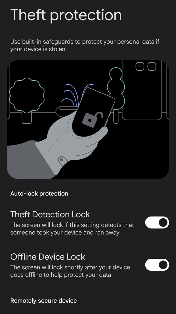 Fitur Theft Protection di HP Android