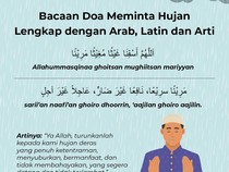 Bacaan Doa Meminta Hujan Lengkap dengan Arab, Latin dan Arti