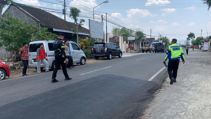 Lokasi kecelakaan beruntun di Kecamatan Eromoko Wonogiri, Senin (14/10/2024).