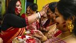 Meriahnya Festival Durga Puja di Kolkata India