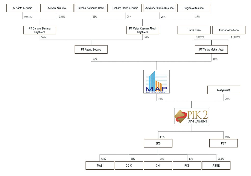 Pemegang Saham PANI. dok/ Prospektur Rights Issue