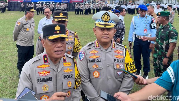 Polda Riau gelar Apel operasi Zebra Lancang Kuning. (Raja Adil Siregar/detikSumut)