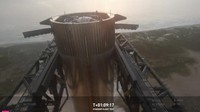 This image provided by SpaceX shows SpaceXs mega rocket booster returning to the launch pad to be captured during a test flight Sunday, Oct. 13, 2024, in Boca Chica, Texas. (SpaceX via AP)