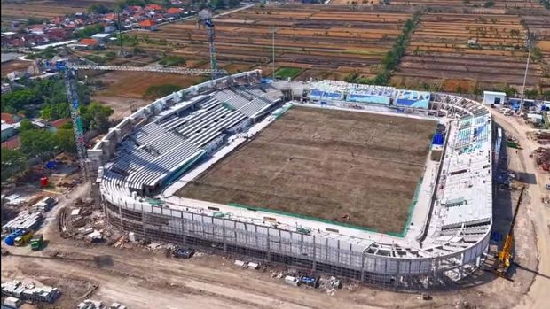 Progres pembangunan Stadion Surajaya Lamongan