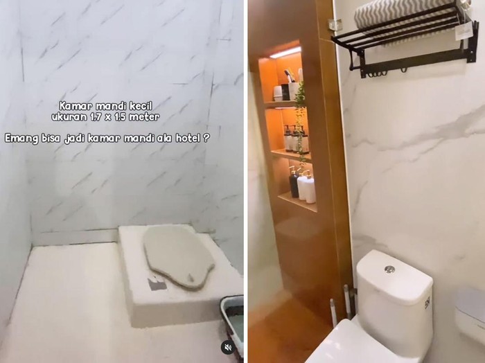 Renovasi kamar mandi seperti di hotel mewah mendadak viral di Instagram.