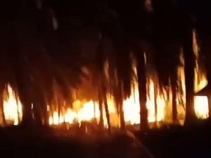 Sumur Minyak Ilegal di Muba Terbakar, Api Masih Menyala
