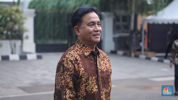 Yusril Ihza Mahendra. (CNBC Indonesia/Faisal Rahman)