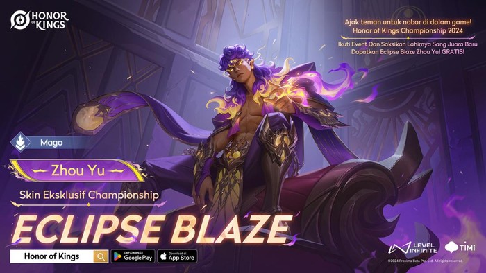 Ternyata cara dapat skin Zhou Yu Honor of Kings (HOK) secara gratis gampang banget lho. Yuk simak penjelasan singkatnya berikut.