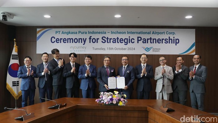 PT Angkasa Pura Indonesia (InJourney Airports) melakukan penandatanganan nota kesepahaman (Memorandum of Understanding/MoU) dengan pengelola bandara di Korea Selatan (Korsel), Incheon International Airport Corporation (IIAC).