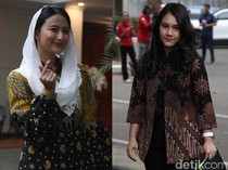 Gaya Dyah Roro-Isyana Saat Temui Prabowo