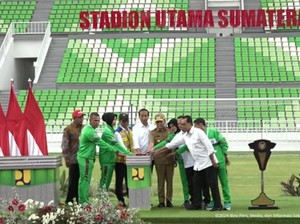 Resmikan Stadion Utama Sumut, Jokowi Peringatkan Jangan Sampai Tak Terawat