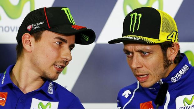 Jorge Lorenzo dan Valentino Rossi.