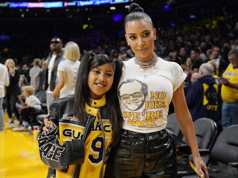 Kim Kardashian dan North West.