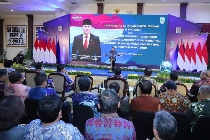 Menteri Agraria dan Tata Ruang/Kepala Badan Pertanahan Nasional (ATR/BPN) Agus Harimurti Yudhoyono (AHY) menargetkan sebanyak 104 kabupaten/kota telah terdata dan terpetakan secara lengkap sampai dengan akhir tahun 2024.