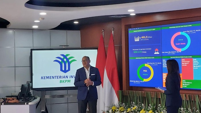 Menteri Investasi/Kepala BKPM Rosan Roeslani, dalam acara Konferensi Pers Realisasi Investasi Triwulan III 2024 dan 10 Tahun Capaian Investasi di Era Presiden Jokowi.