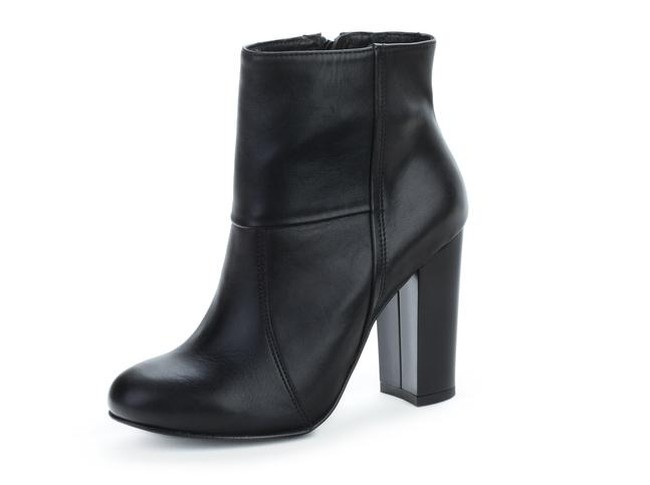 Leather ankle boots for women isolated on white background