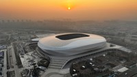 Timnas Indonesia menghadapi China pada laga keempat Grup C putaran ketiga Kualifikasi Piala Dunia 2026 zona Asia di Stadion Qingdao Youth Football, Qingdao, Selasa (15/10/2024). Di sebuah kota yang sejuk. (Wang Haibin/VCG via Getty Images) 