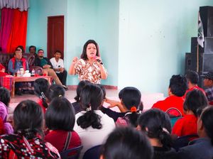 Kampanye di Sipahutar, Satika Janji Rangkul Anak Muda Bangun Taput