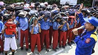 Simulasi ini digelar guna memperkuat kesiapsiagaan pelajar dalam menghadapi bencana. 
