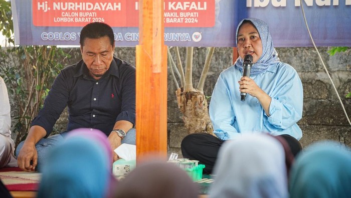 Calon Bupati Lombok Barat Nurhidayah menghadiri kampanye di Kecamatan Gunungsari, Lombok Barat, NTB, Rabu (16/10/2024). (Foto: Dok. Humas Pemenangan Dayah-Kafali)