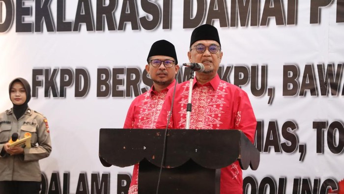 Calon wali Kota Batam dan calon wakil wali Kota Batam nomor urut 1, Nuryanto- Hardi Selamat Hood. (Alamudin Hamapu/detikSumut)