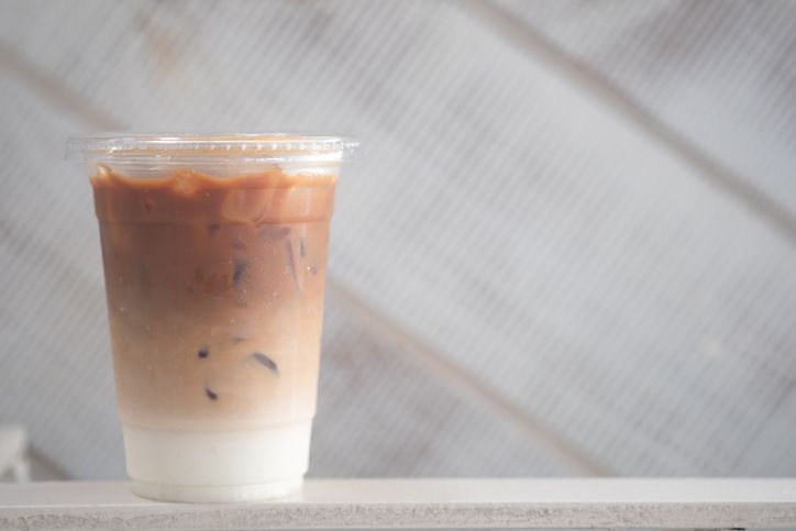 Iced coffee with palm sugar milk