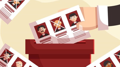 Ilustrasi pemungutan suara saat pilkada atau pemilu