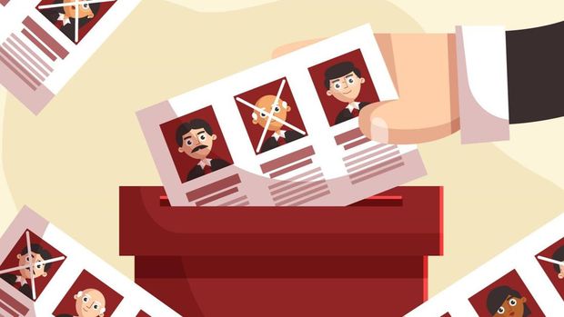 Ilustrasi pemungutan suara saat pilkada atau pemilu